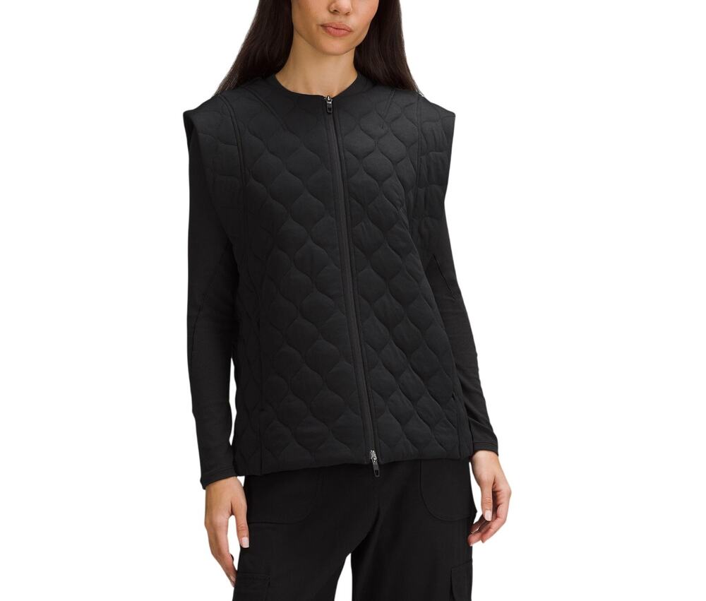 Lululemon Quilted Black Cap Sleeve Vest Size 0